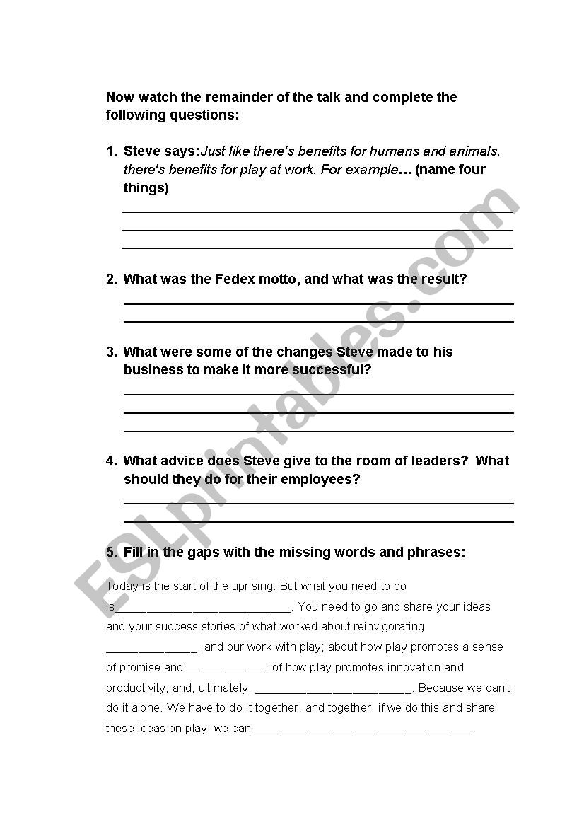 fedex watch worksheet