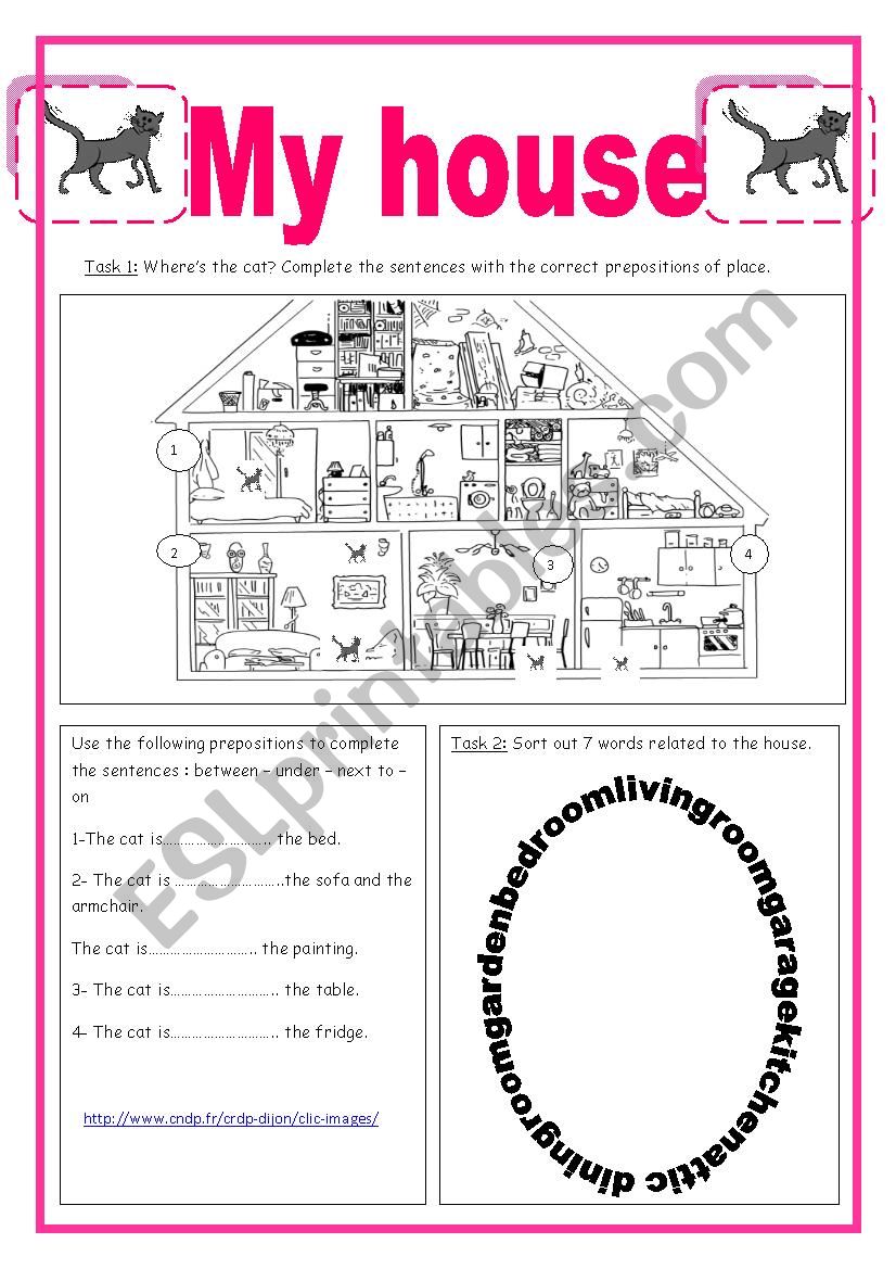 Module 3 Section 1 Aly´s house (2): prepositions of place - ESL ...
