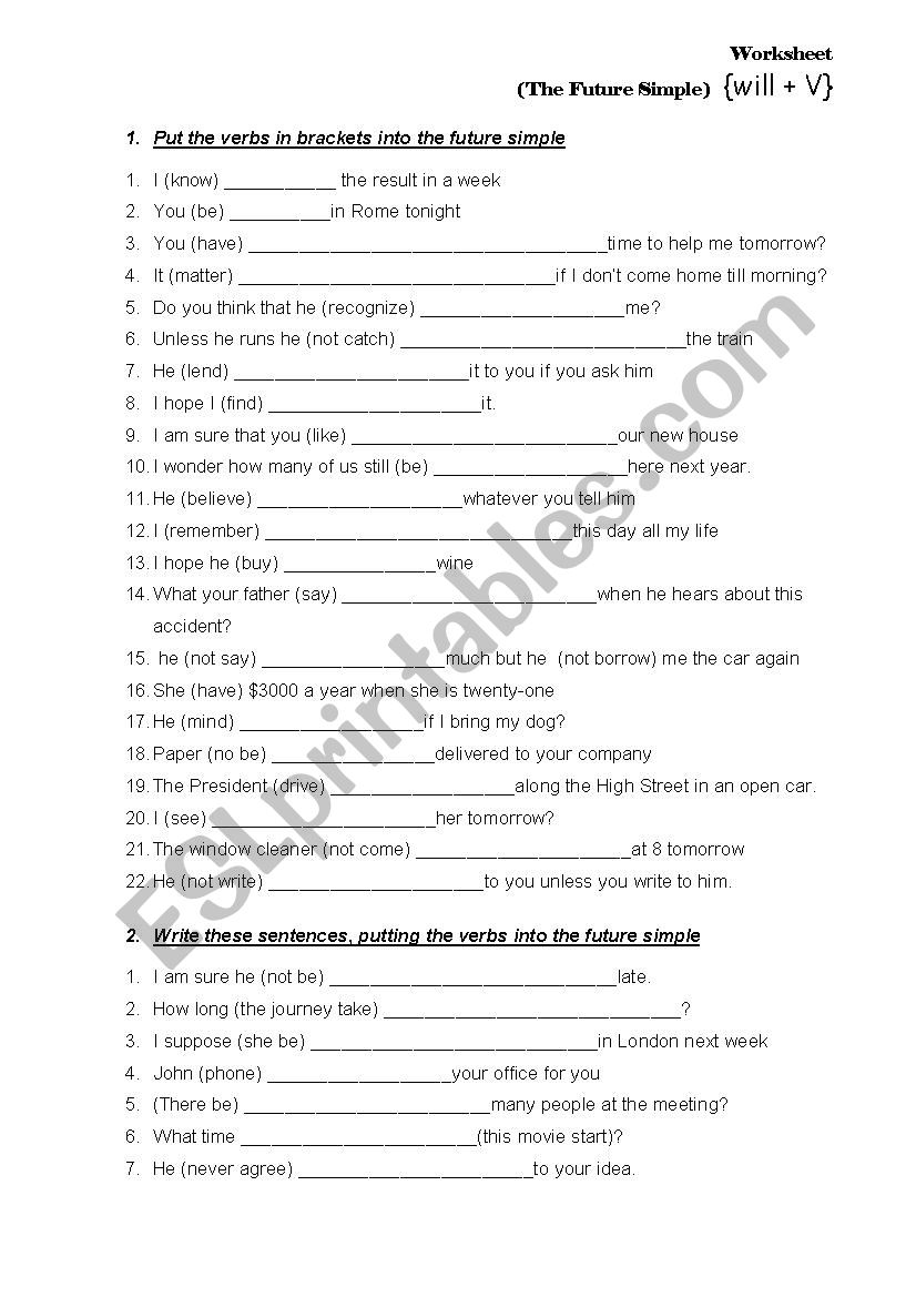 future simple and be going to - ESL worksheet by zeyneping