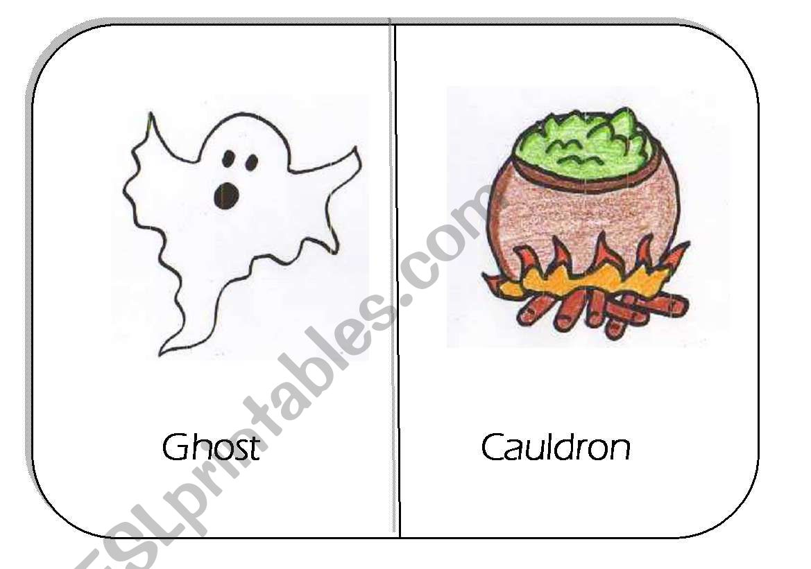 Hallowe En Flashcards For Young Learners Sheet 2 Esl Worksheet