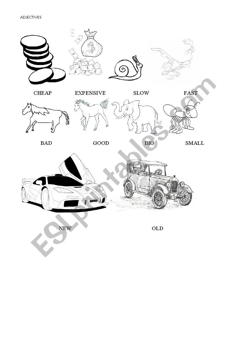 Adjectives worksheet