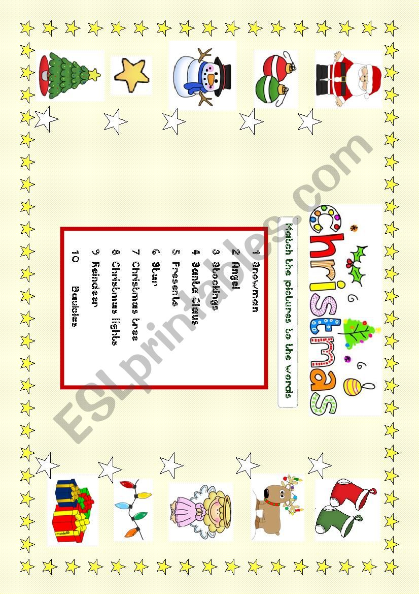 *** Christmas vocab*** worksheet