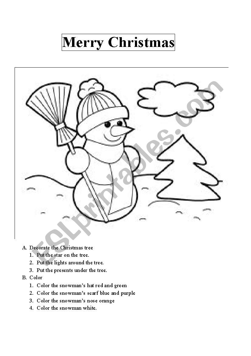 christmas  worksheet