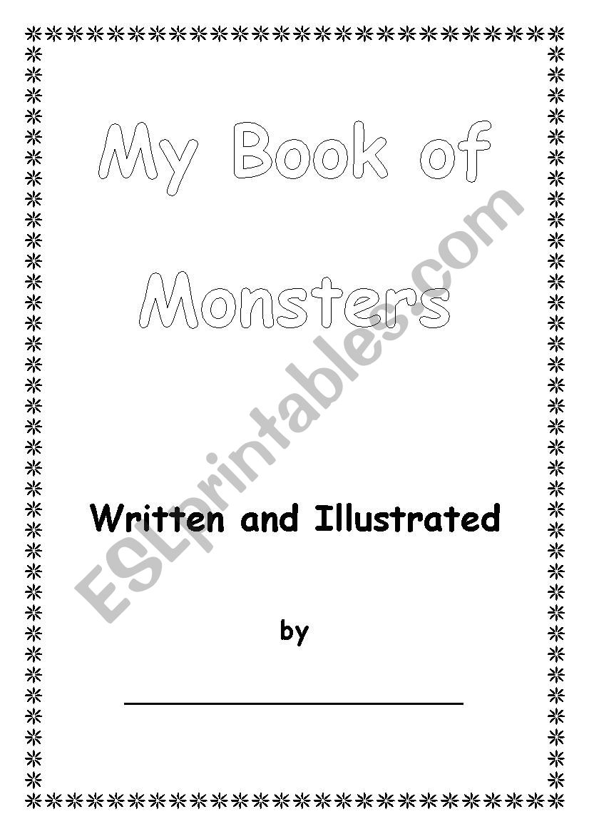 My Book of Monsters worksheet