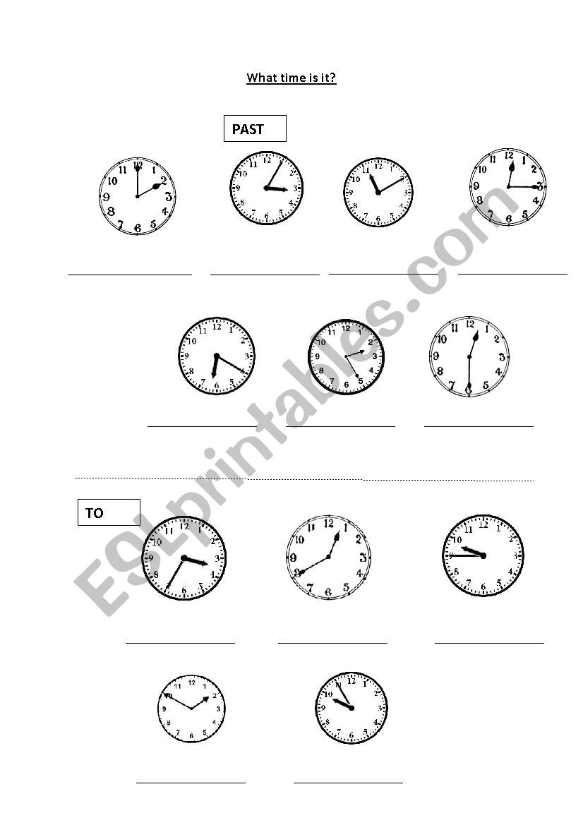 What time is it? worksheet