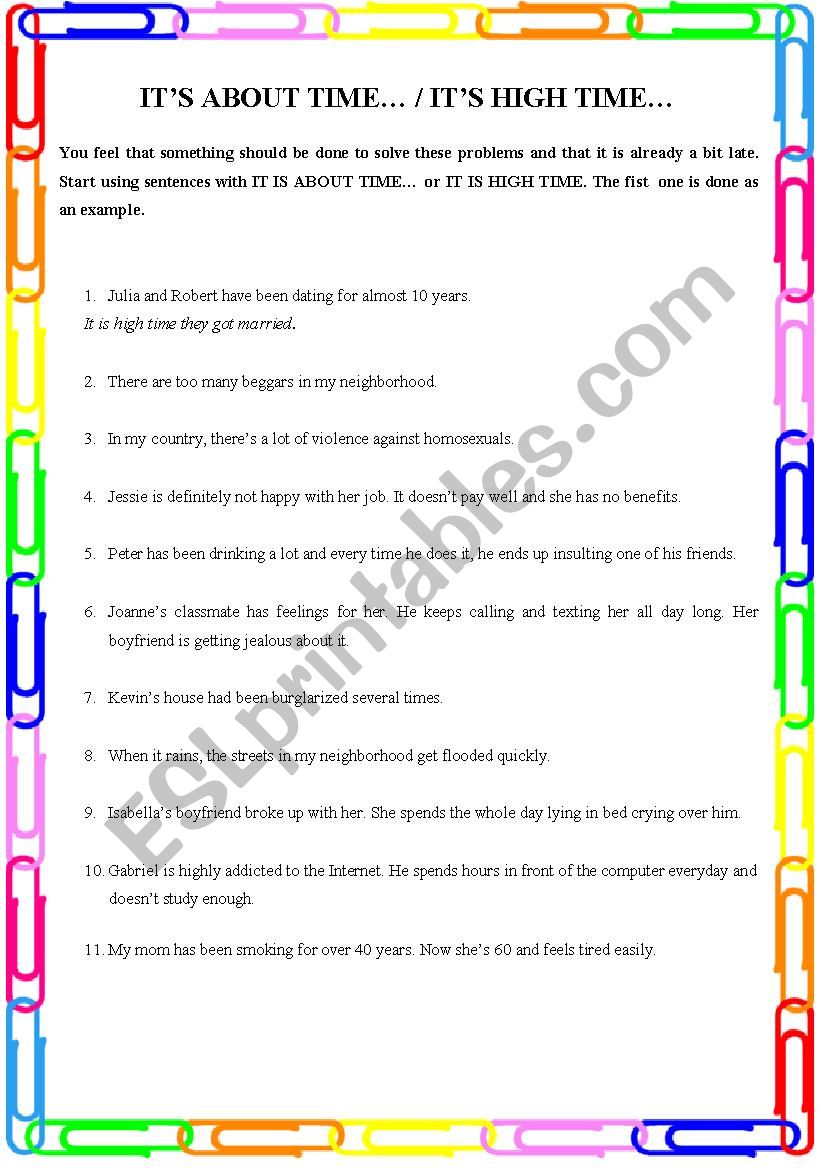 it-s-about-time-it-is-high-time-esl-worksheet-by-jessi-j