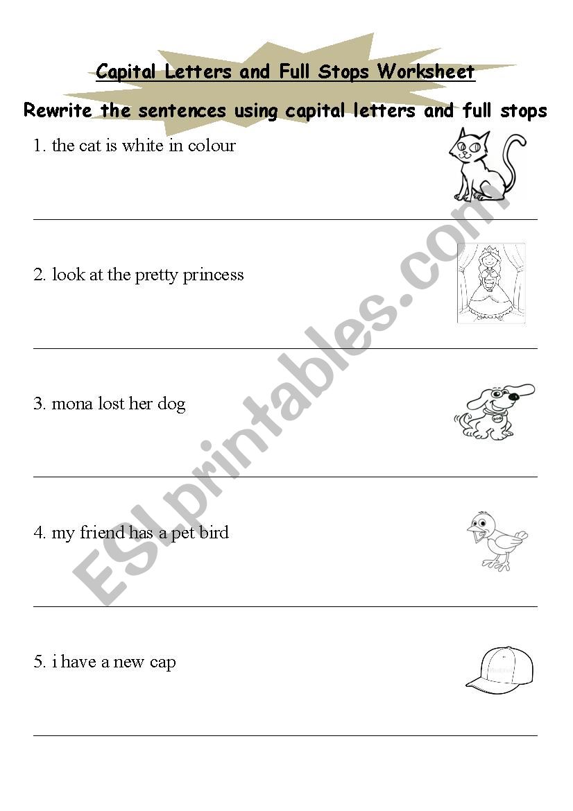 capital-letters-and-full-stops-with-phase-4-words-worksheet