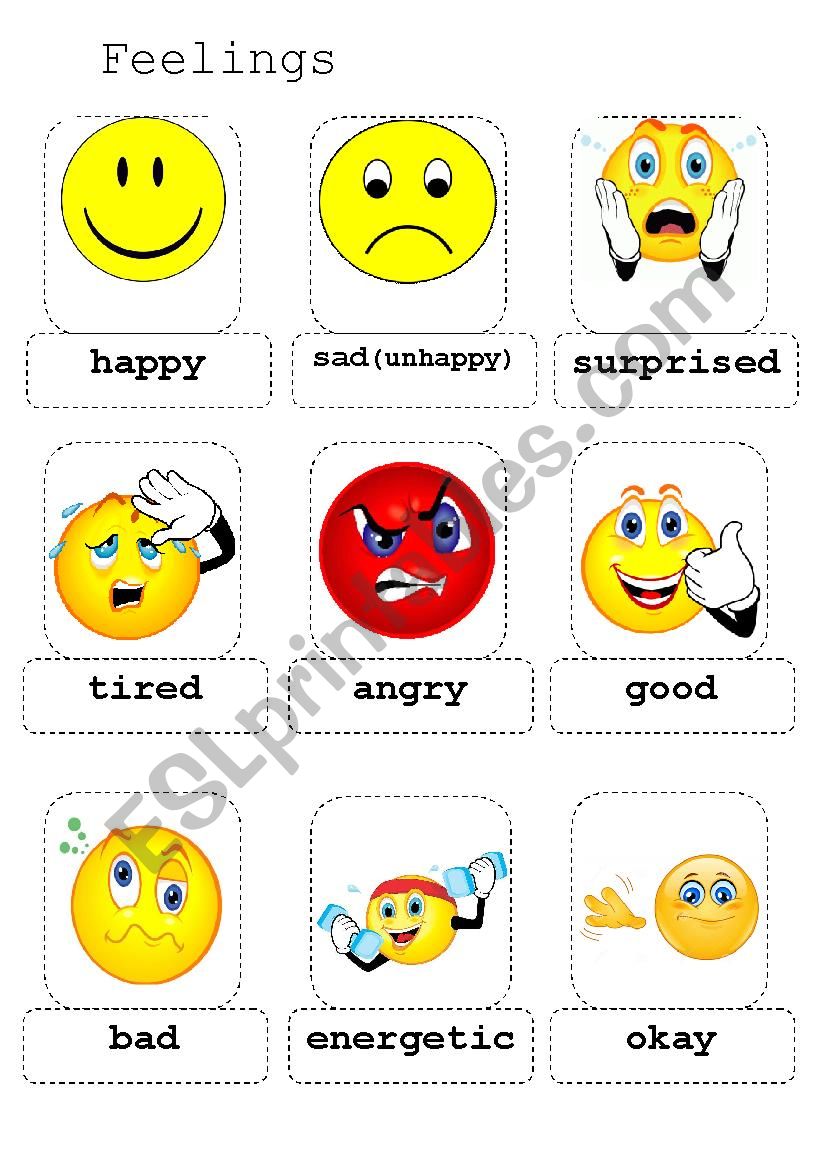 Feelings & Emotions Pictionary