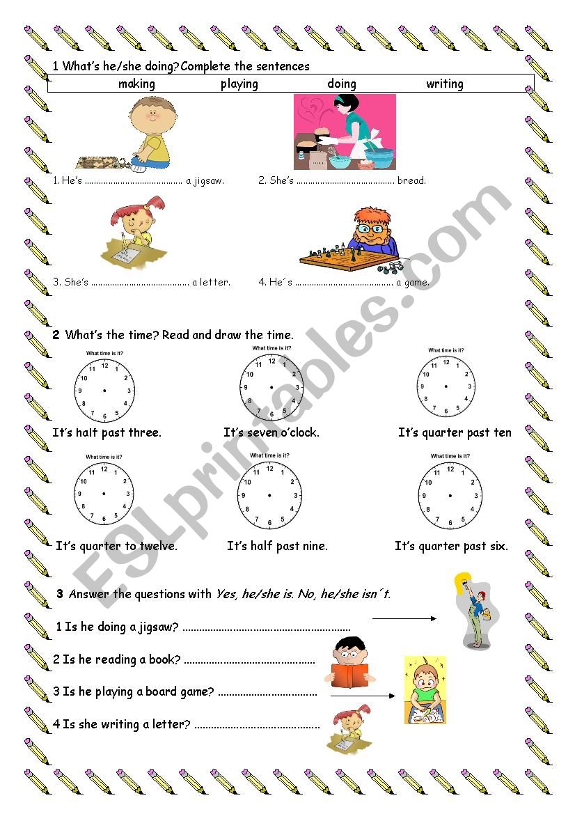 REVISION: BASIC VERBS AND VOCABULARY, TIME