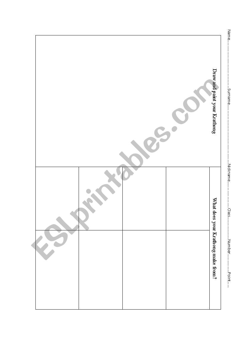 Loykrathong worksheet