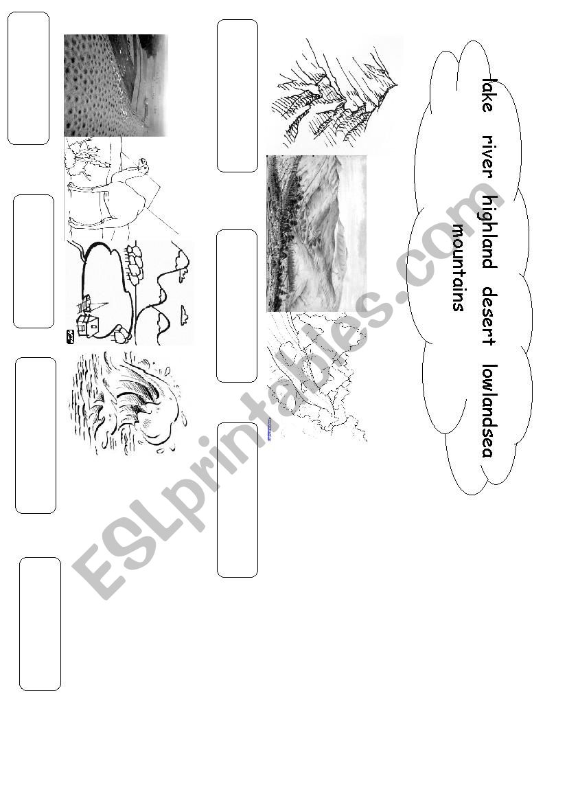 landscape vocabulary worksheet