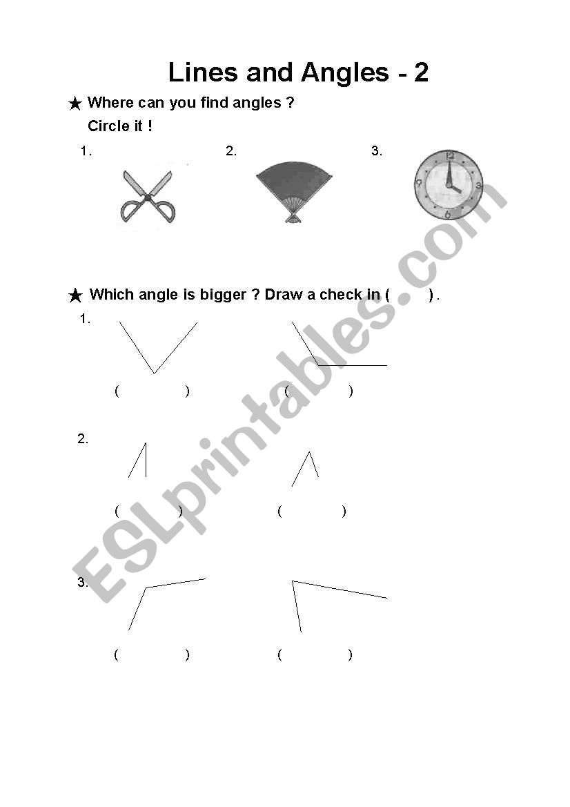  Lines and Angles - 2 worksheet