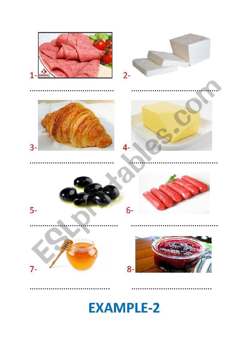 yummy breakfast worksheet