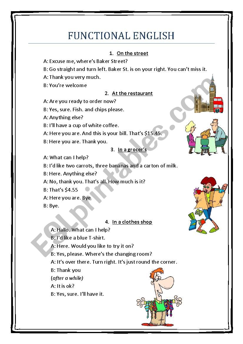  Functional English Worksheets Free Download Gmbar co