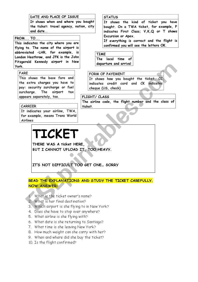 A IRPORT 2 (TICKET) worksheet