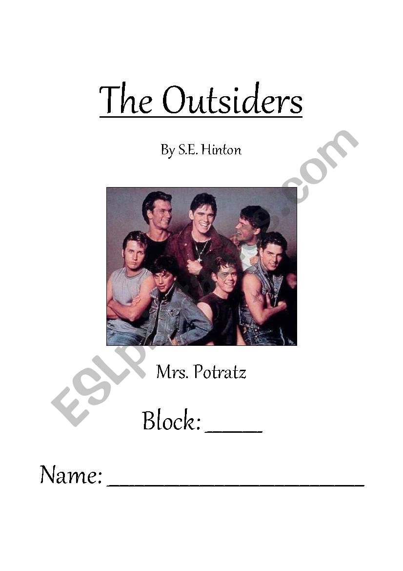 The Outsiders Unit worksheet
