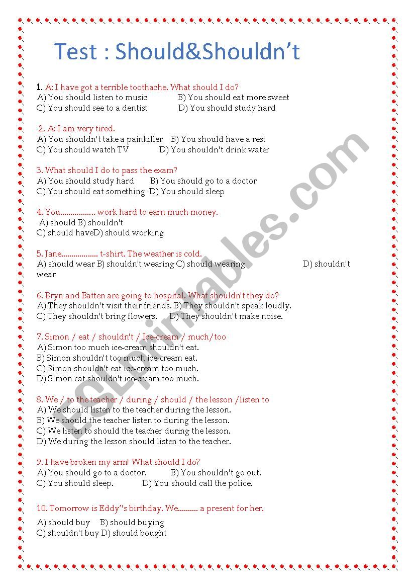 should-shouldn-t-test-esl-worksheet-by-soluna