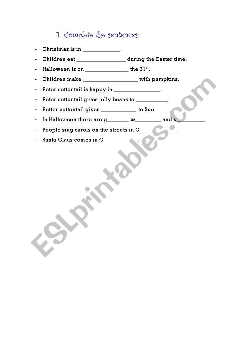 christmas  worksheet