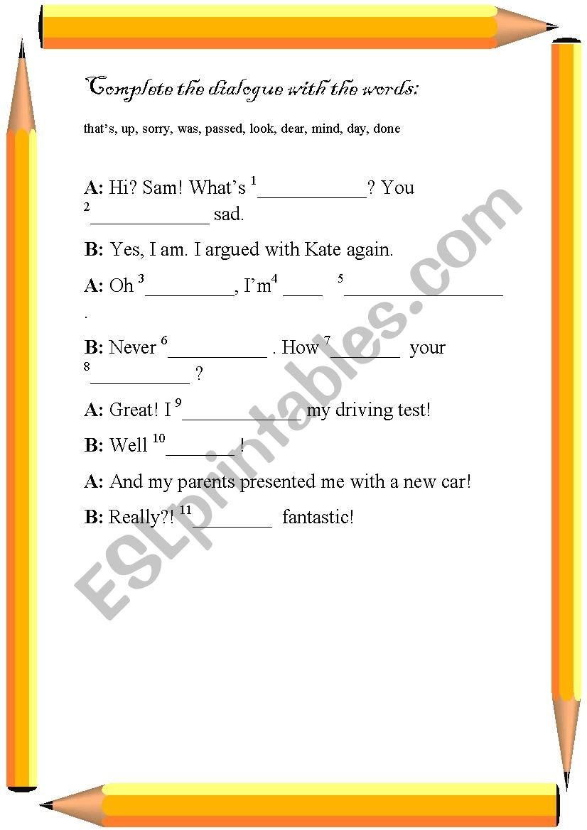 Giving and receiving news worksheet