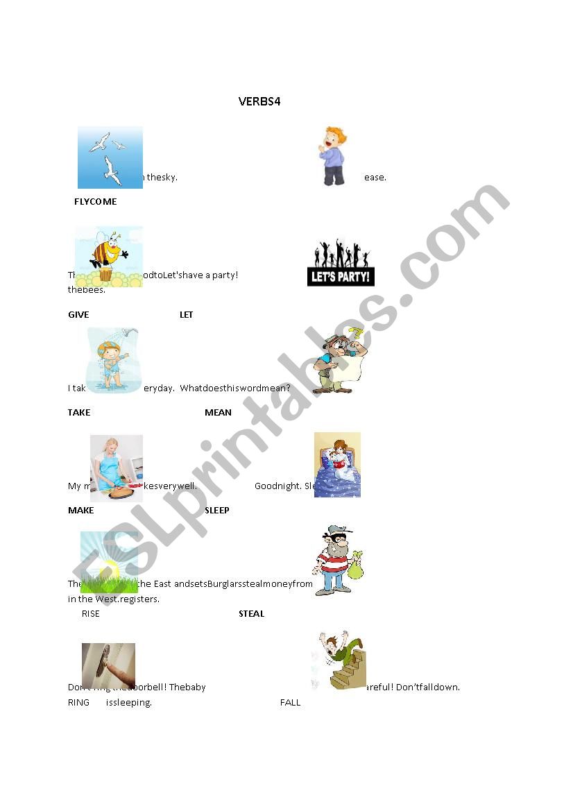 Verbs 4 worksheet