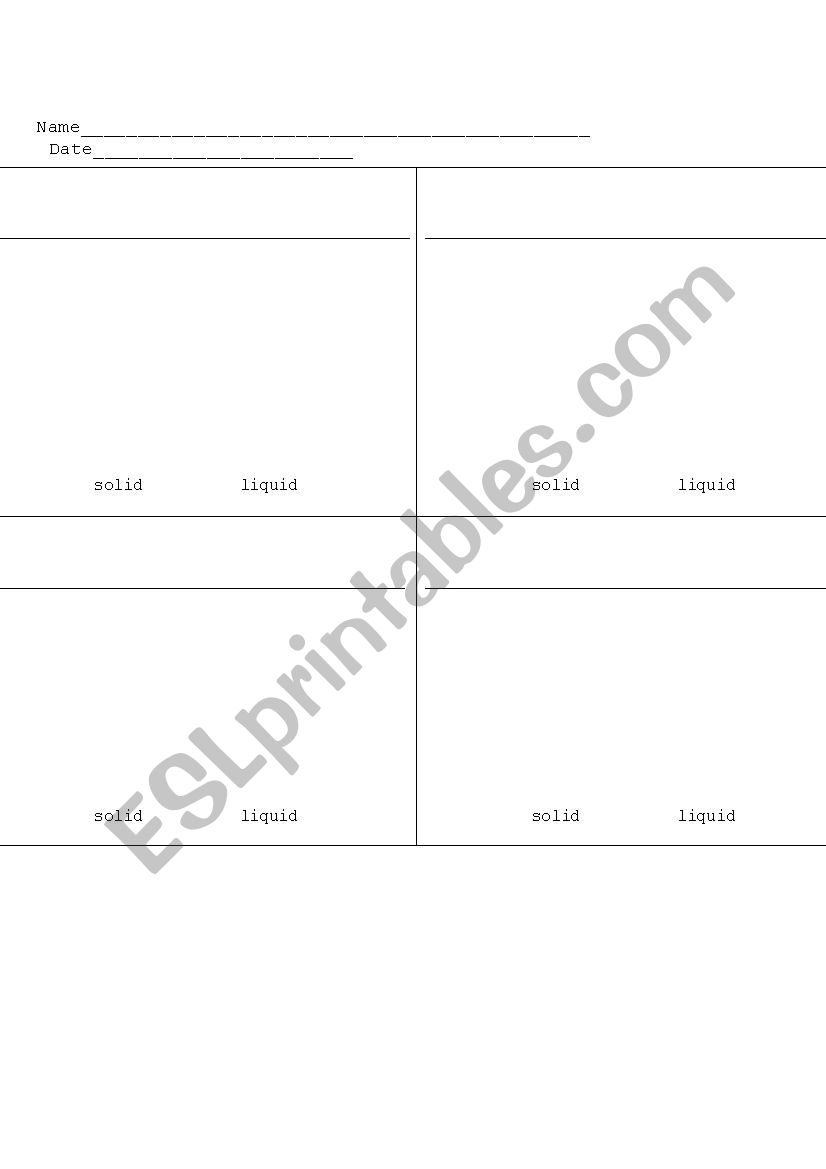 Properties of Solids and Liquids