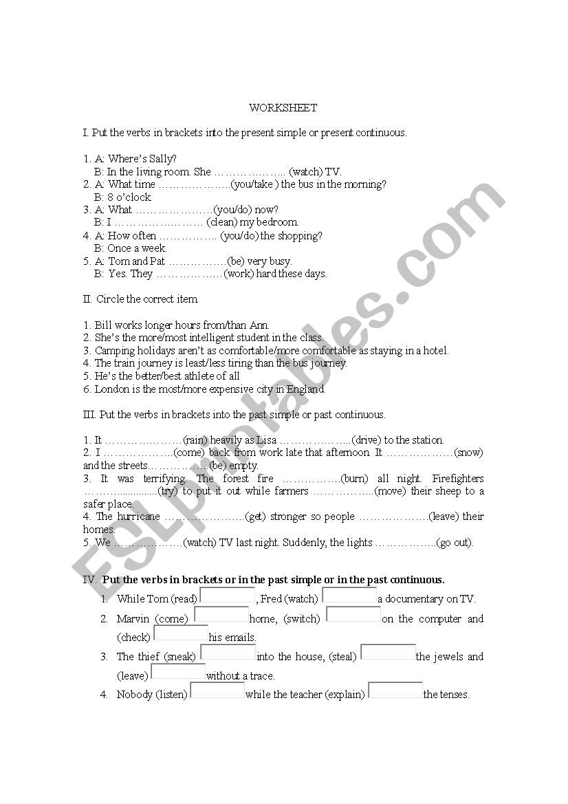 6 th grade test paper worksheet