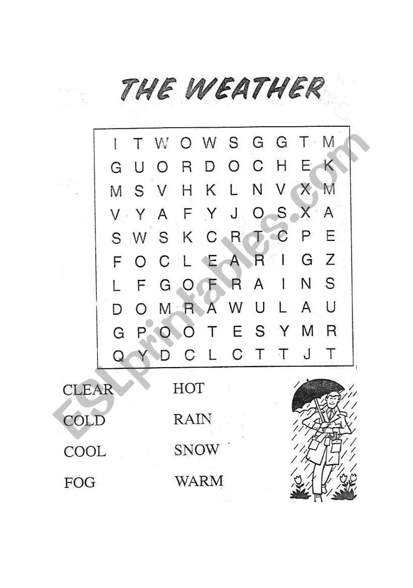 English Worksheets THE WEATHER