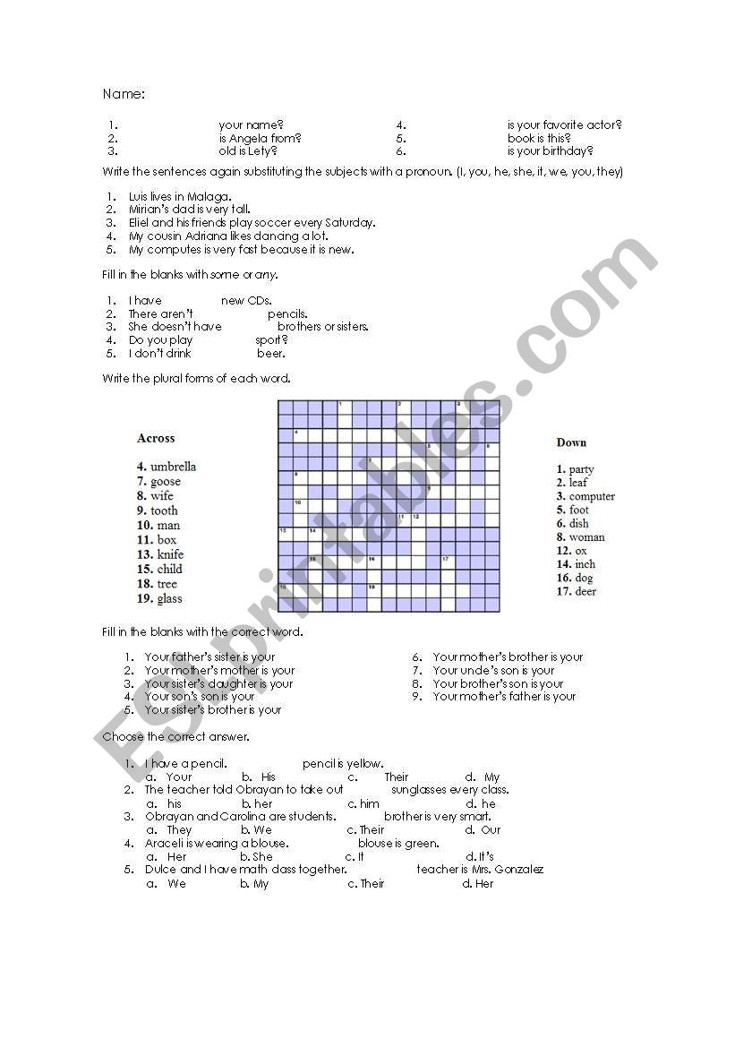 Basic Level Quiz worksheet