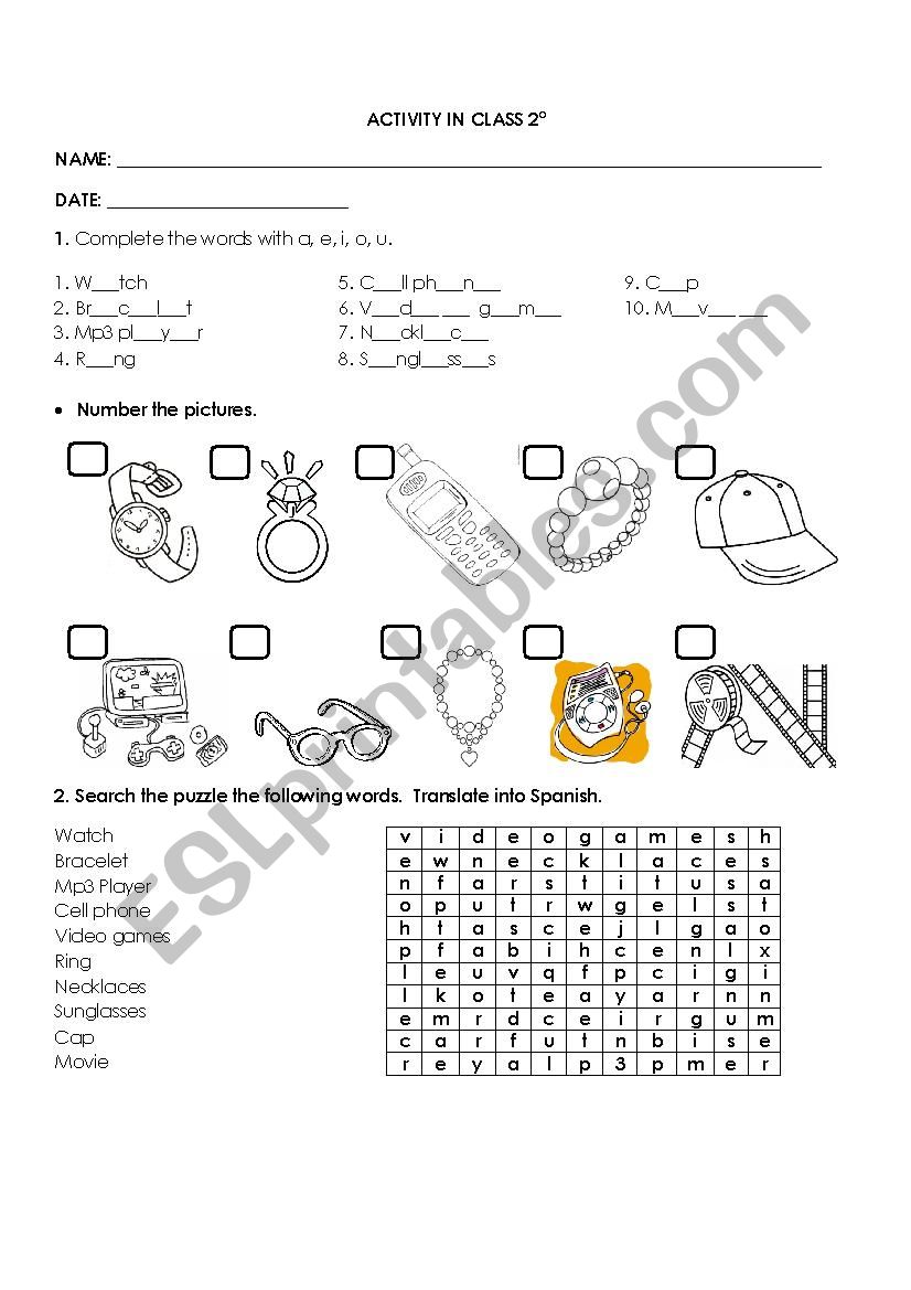 the-personal-objects-esl-worksheet-by-angiems