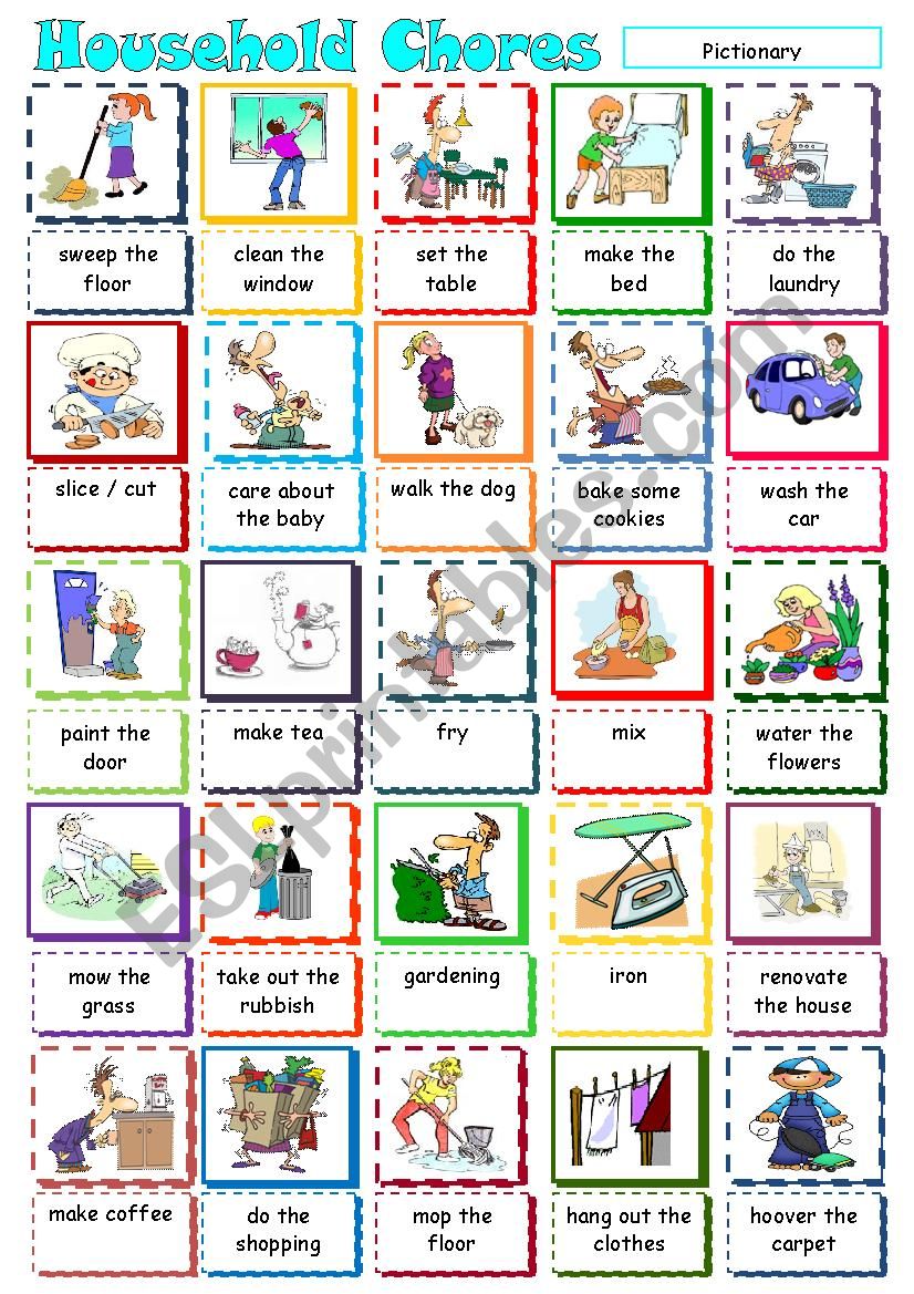 worksheets-for-household-chores