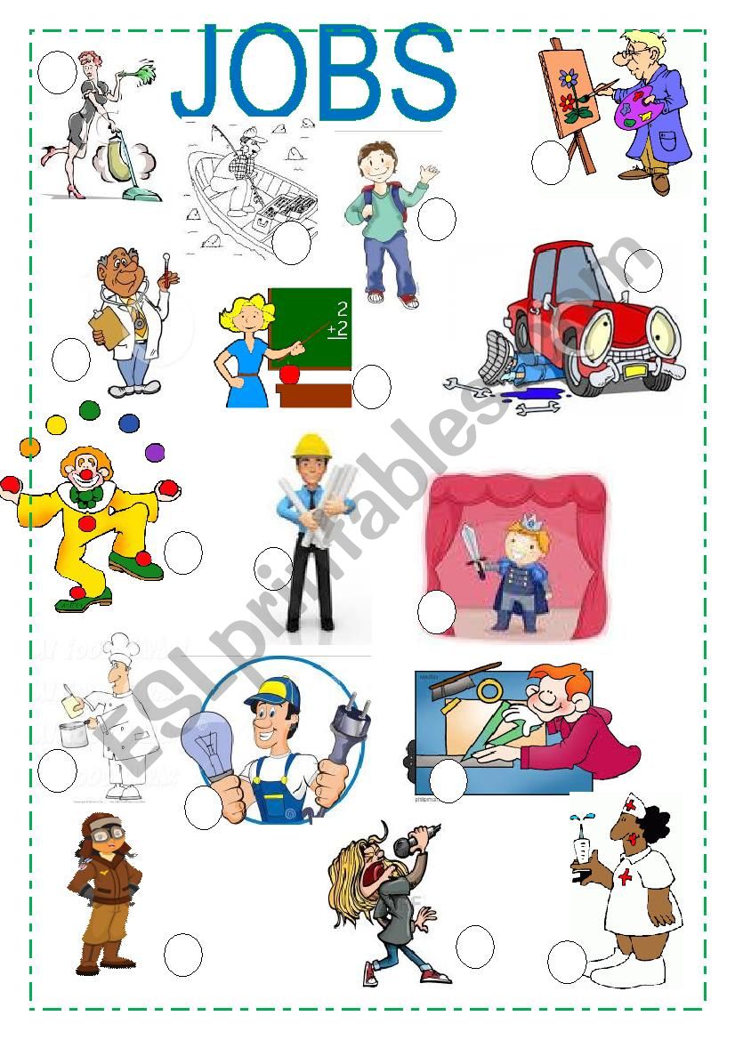 What´s his/her job? - ESL worksheet by Cartuxa