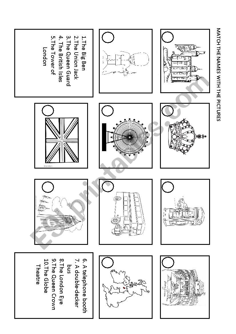 british icons esl worksheet by anamarbelen