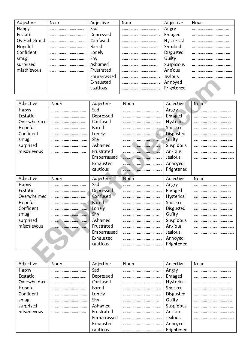 How do you feel? worksheet