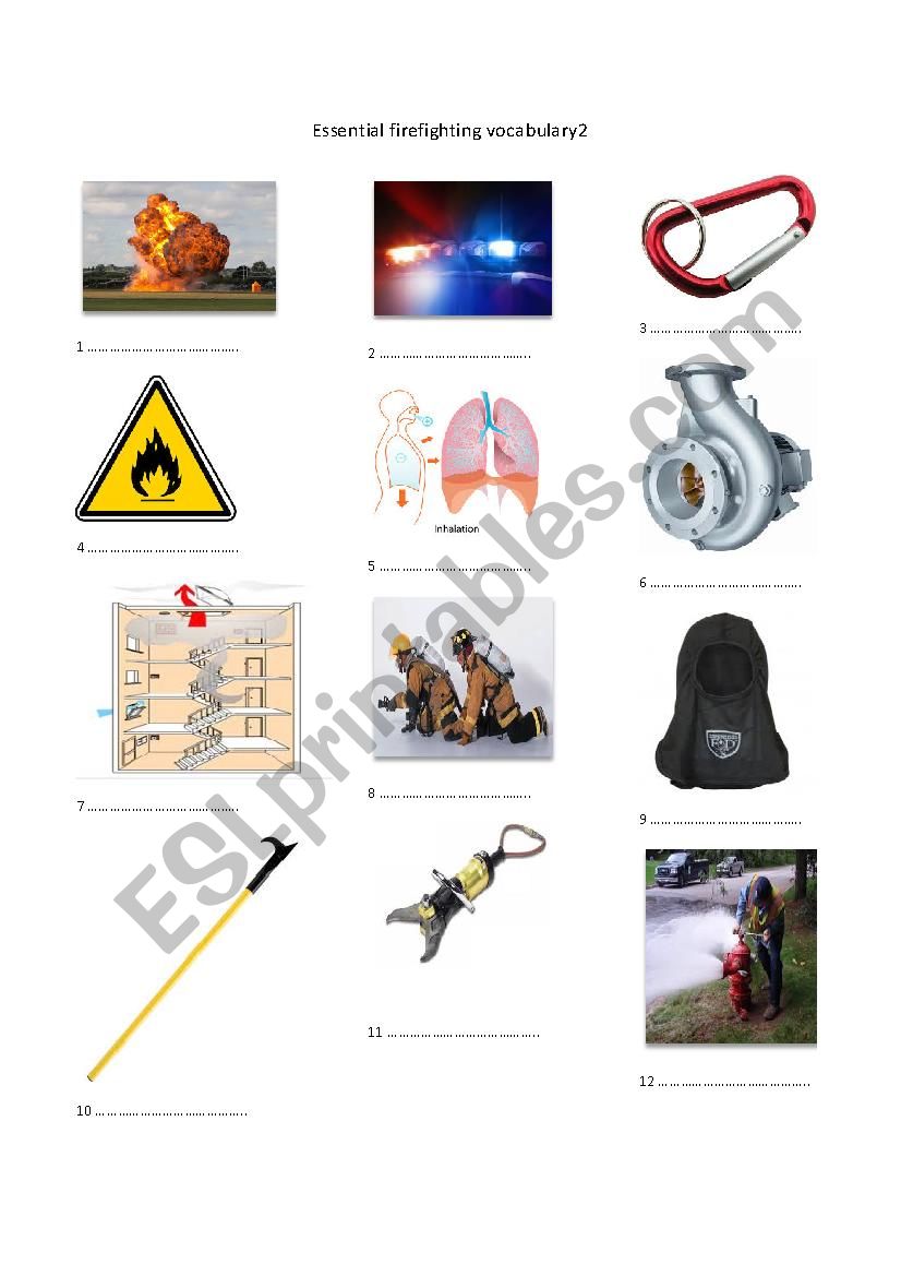 Essential firefighters vocabulary 2