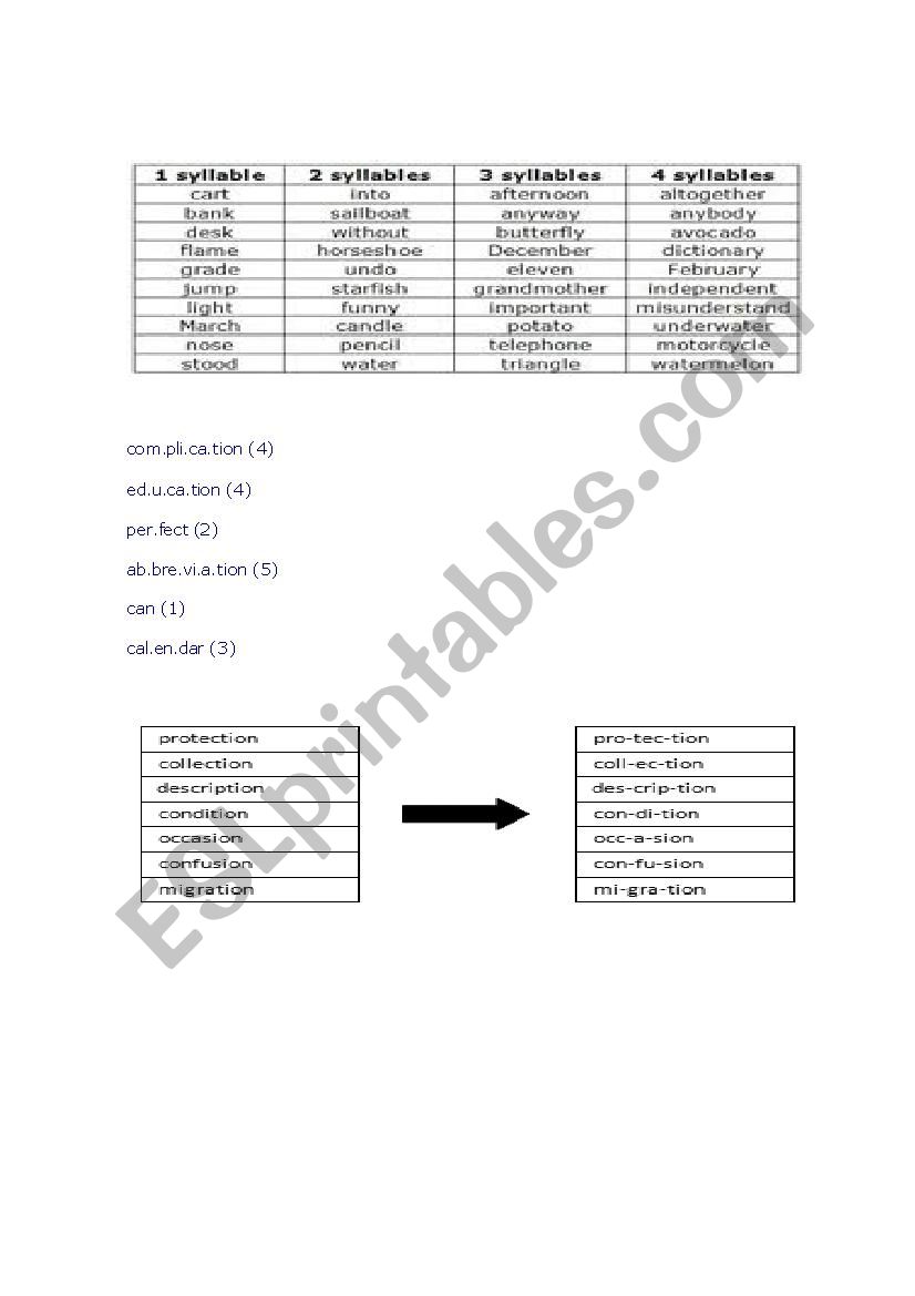 material  worksheet