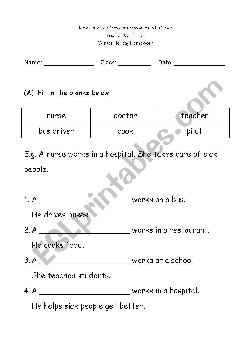 job - ESL worksheet by lny1