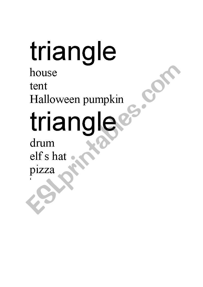 Triangle exercise_elementary worksheet