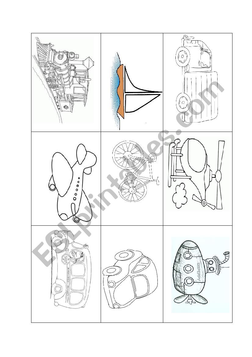 BINGO TRANSPORTS worksheet