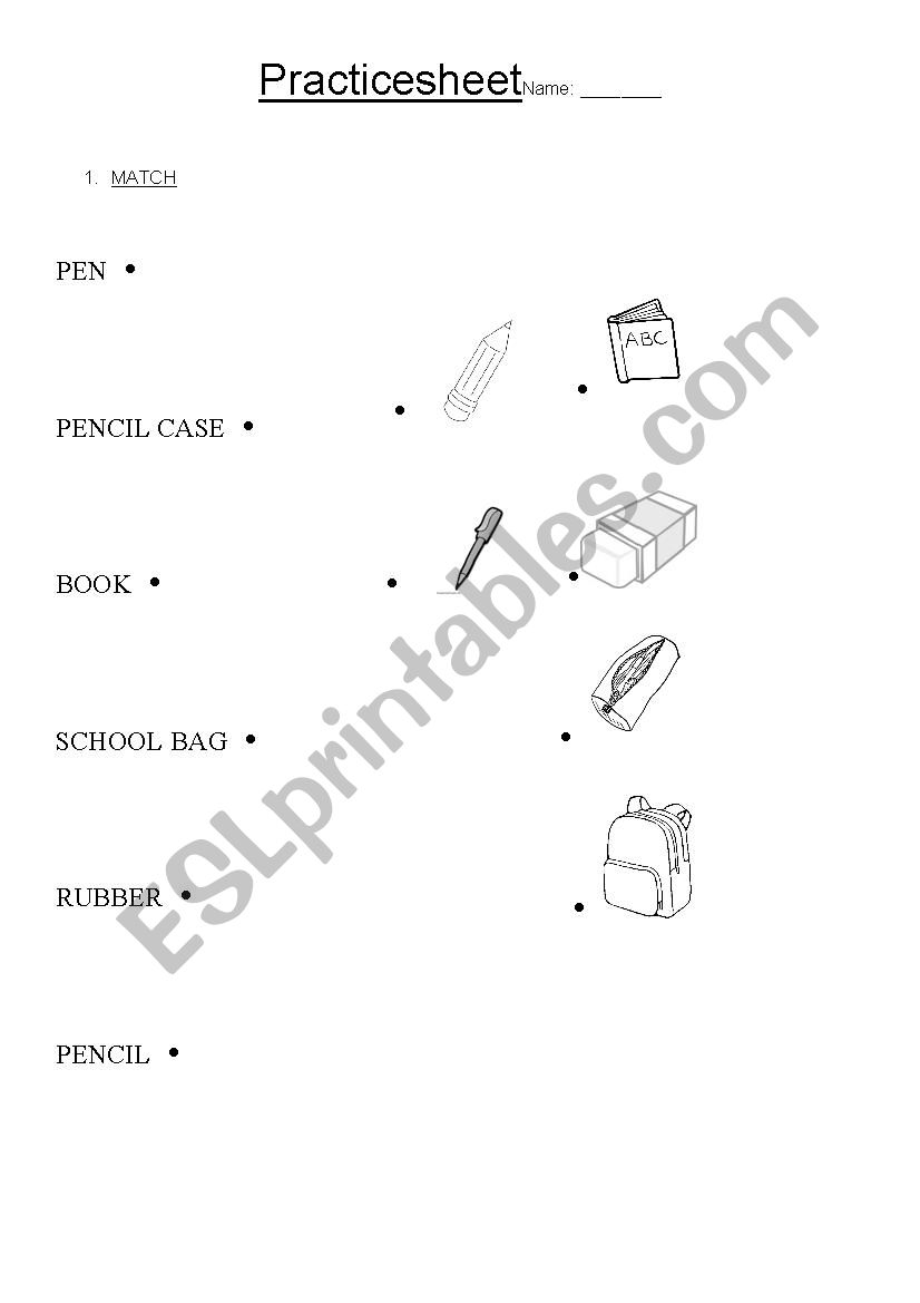 Practice sheet biginners worksheet