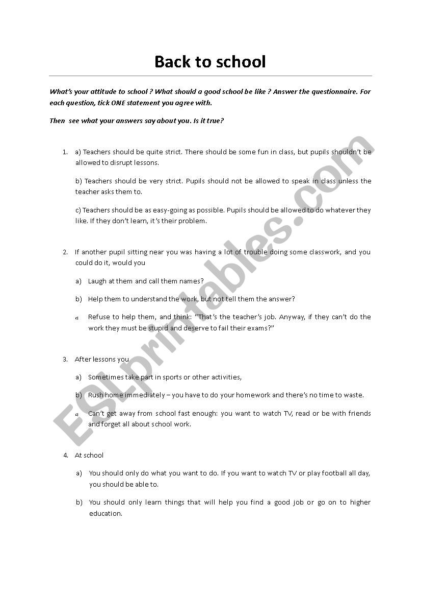 quizz ice breaker worksheet