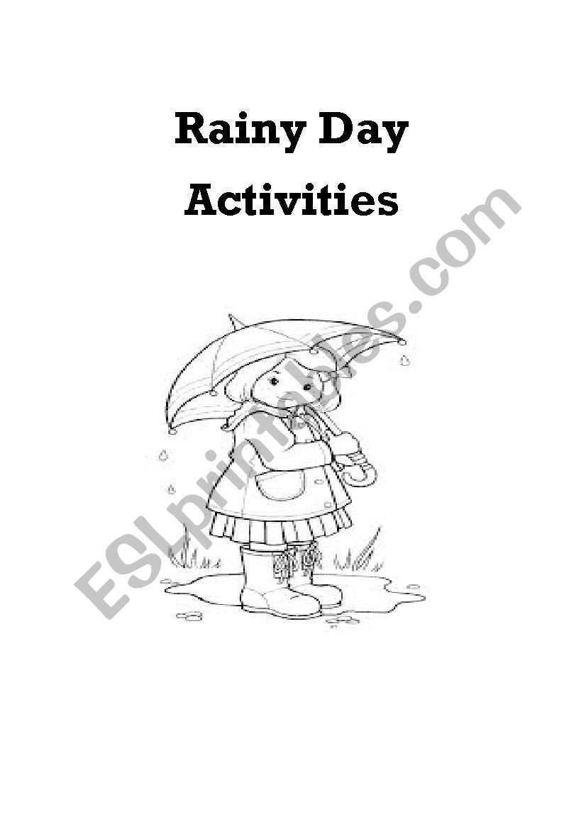 Rainy day activities worksheet
