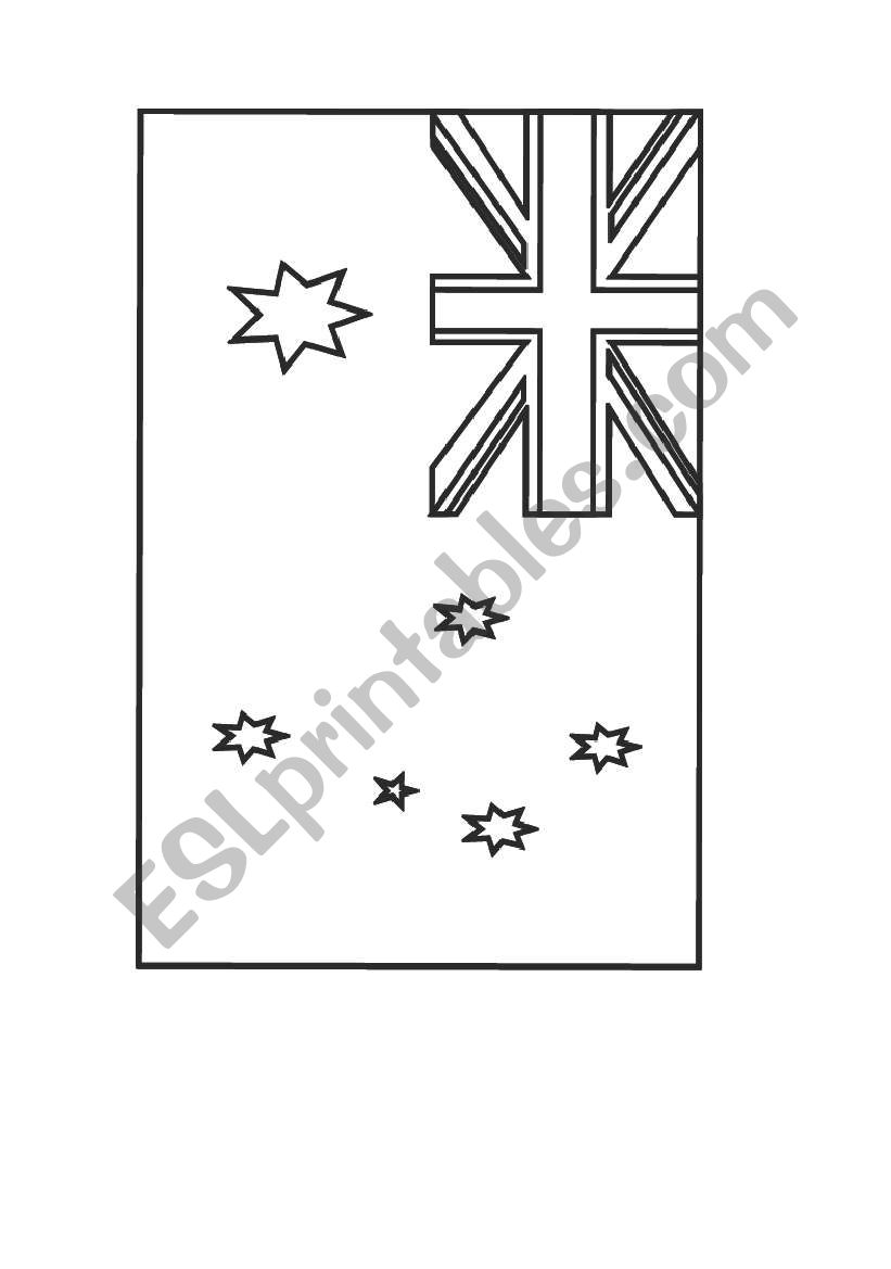 flag of australia worksheet