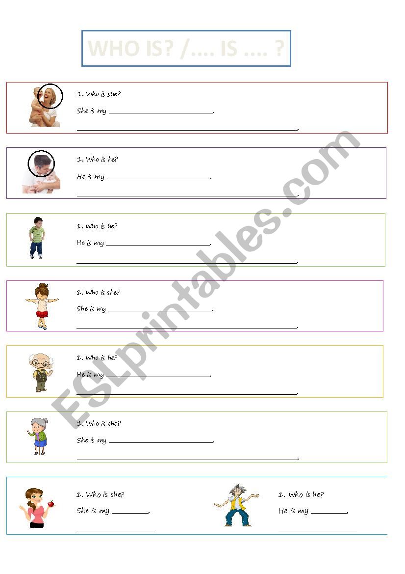 FAMILY worksheet