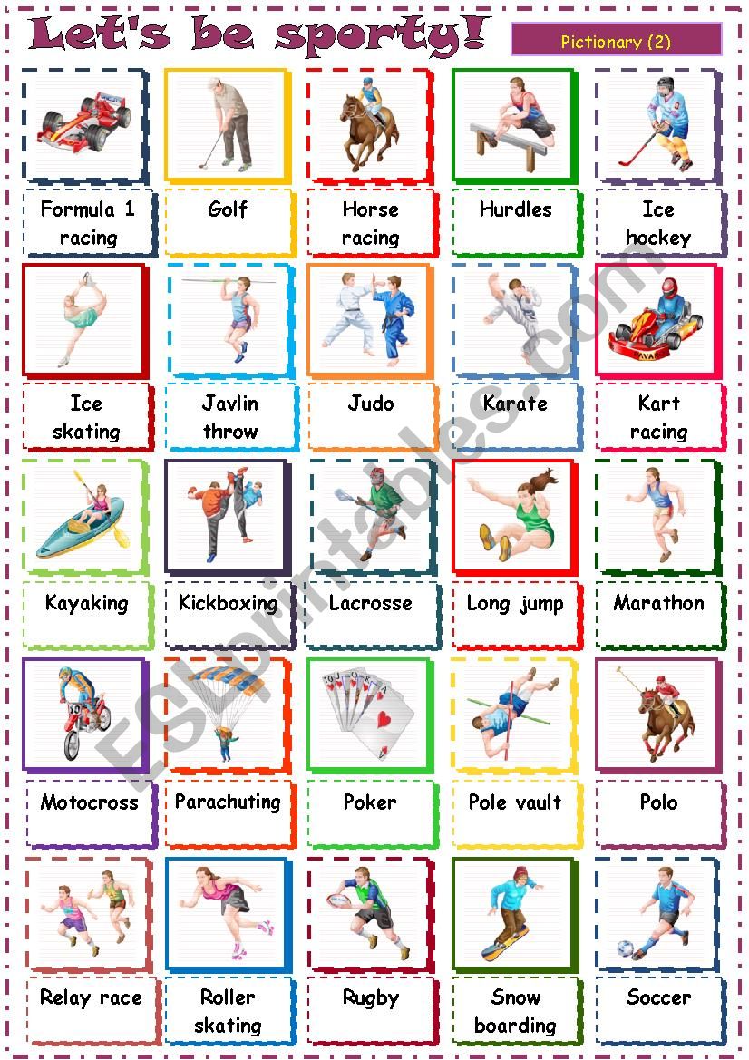 Let´s be sporty! - ESL worksheet by Krümel