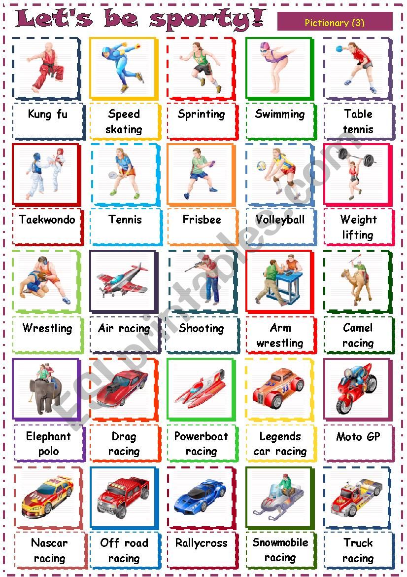 Let´s Be Sporty! - Esl Worksheet By Krümel