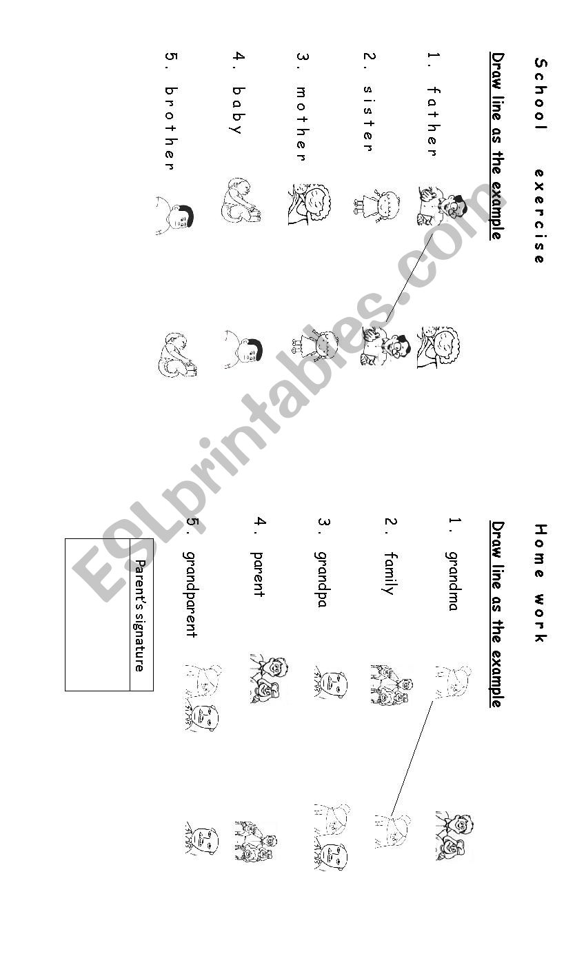 Family worksheet