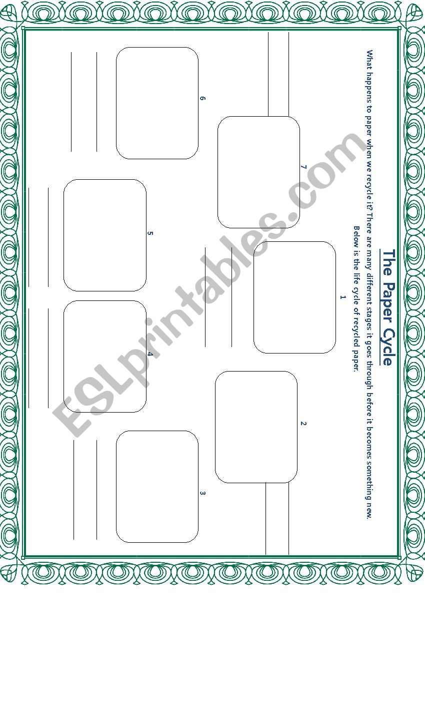 Recycling worksheet