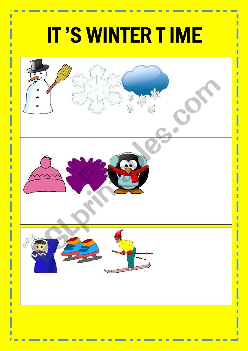It´s winter time - ESL worksheet by superisi84