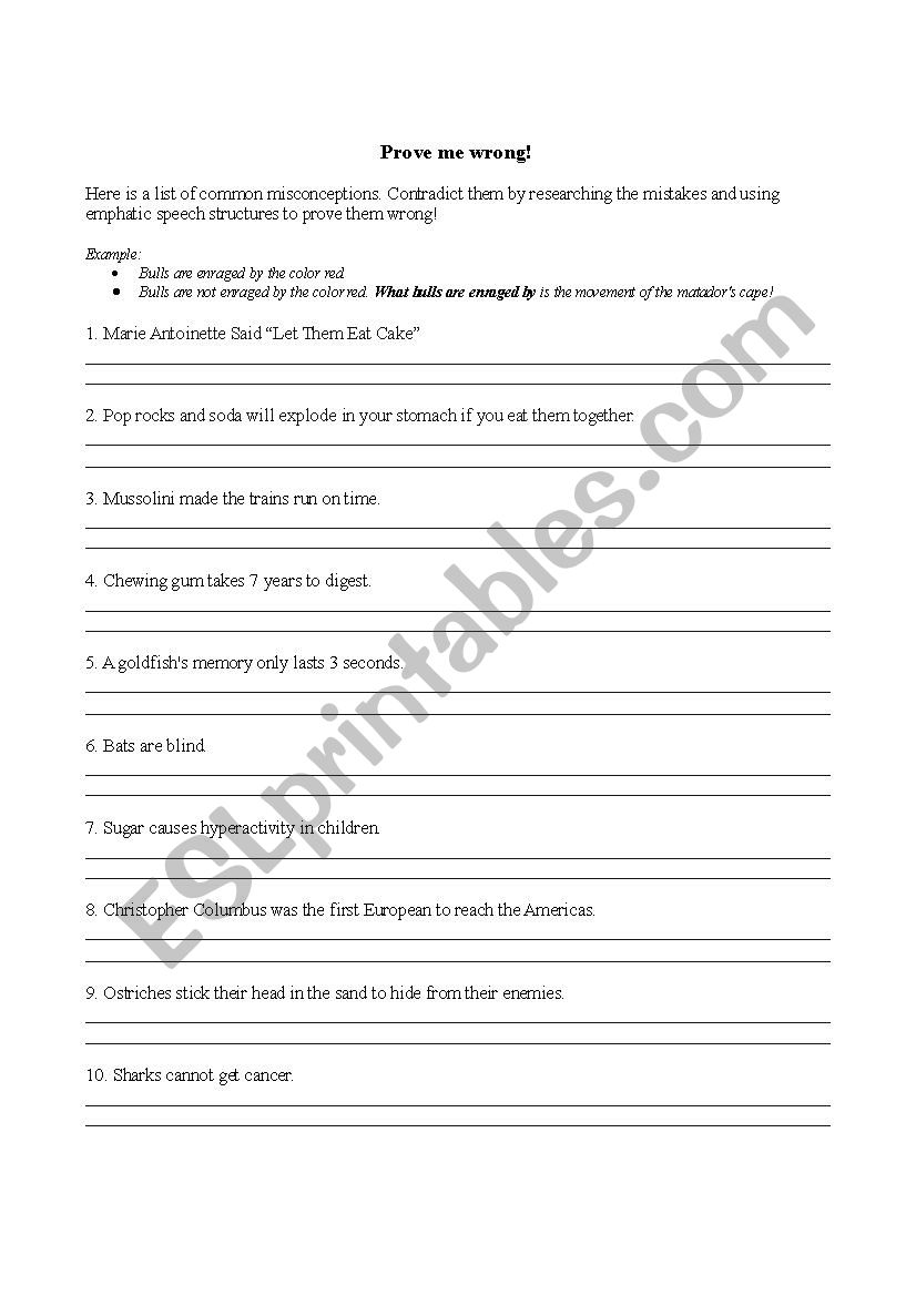 Emphatic Structures Worksheet ESL Worksheet By Cemcg