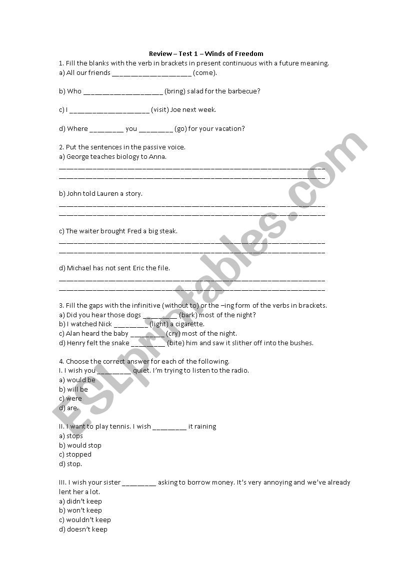 Passive voice worksheet